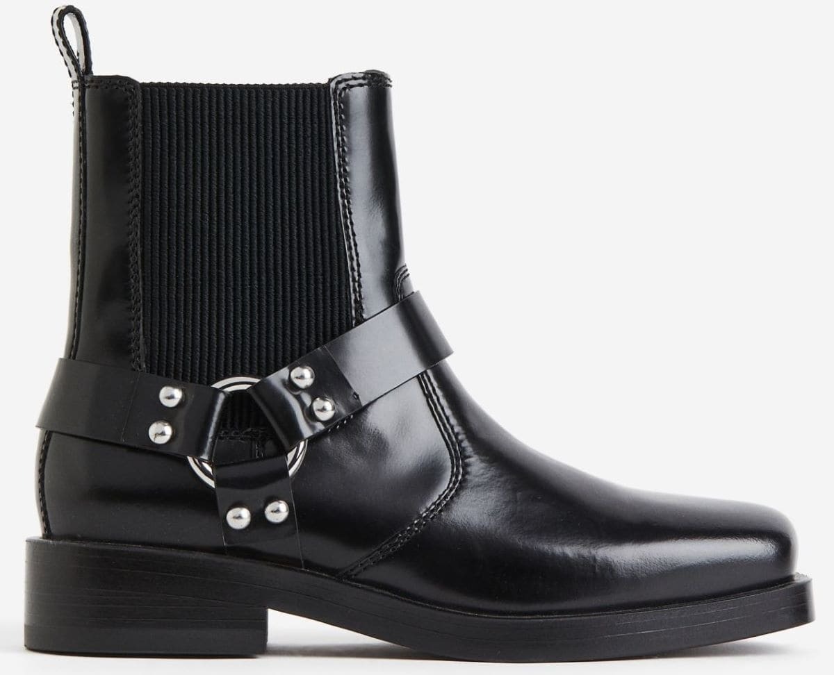 Botas biker de piel de H&M
