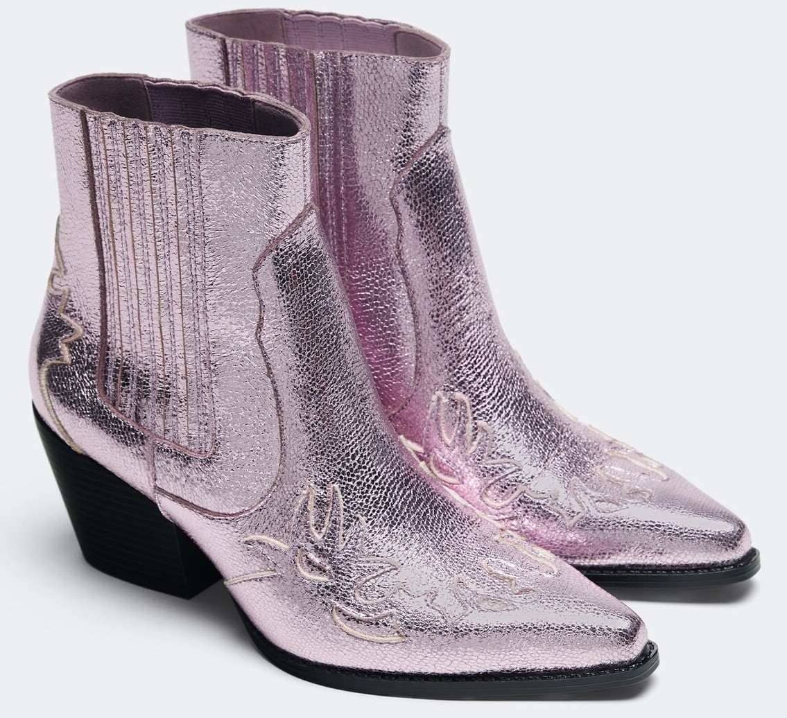 Botín Cowboy metalizado de Lefties