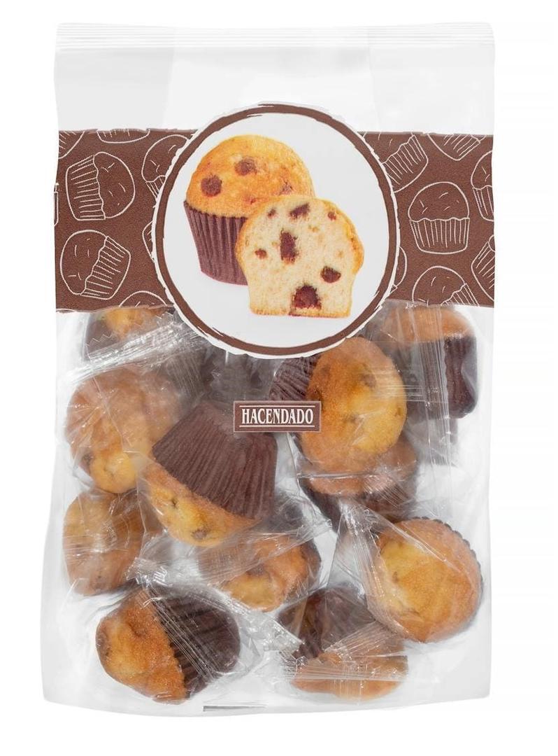 Mini magdalenas con pepitas de chocolate