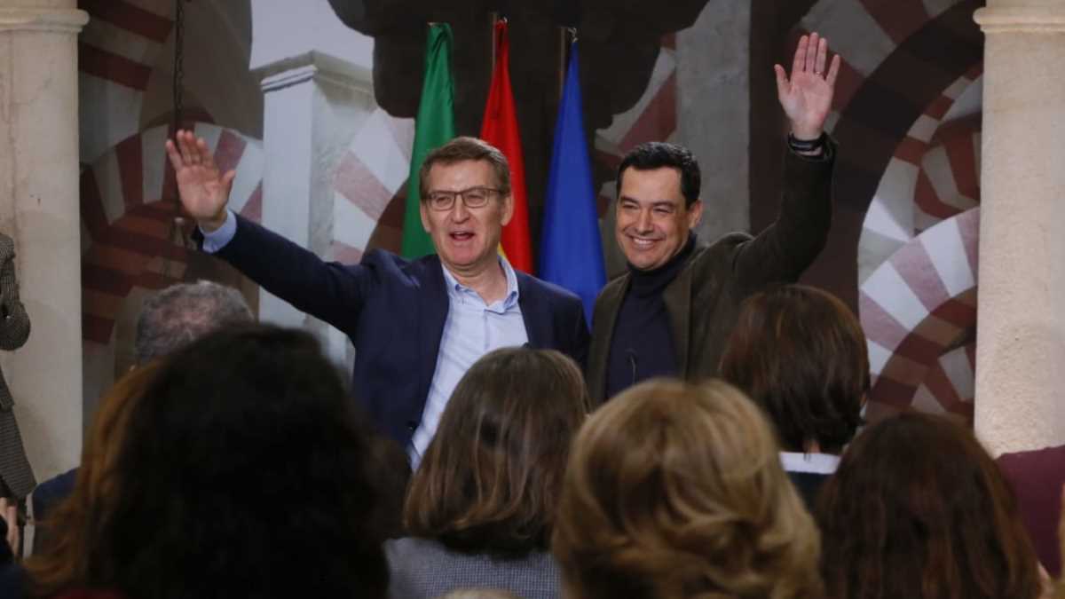 Alberto Núñez Feijóo y Juanma Moreno