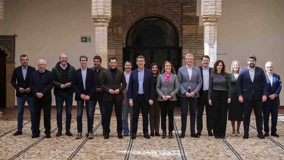 Presidentes del PP tras la firma de la 'Declaración de Córdoba'