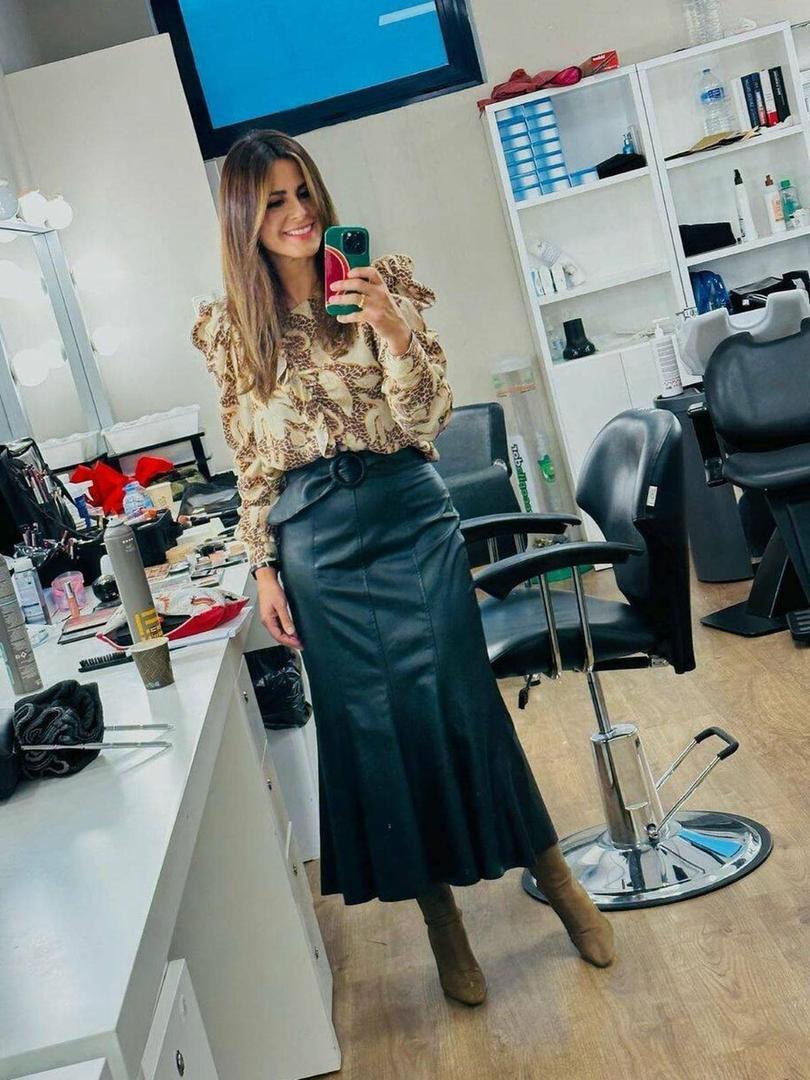 Nuria Roca con botines de Zara