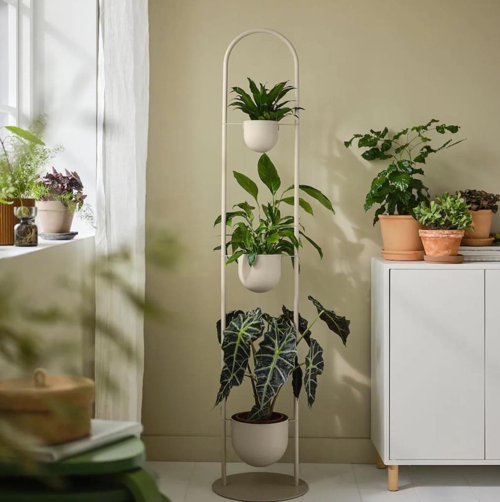 Soporte con 3 macetas DAKSJUS