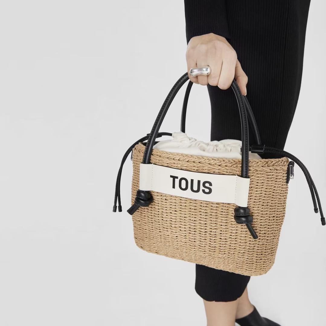 Capazo mediano de rafia Scoubidou de Tous