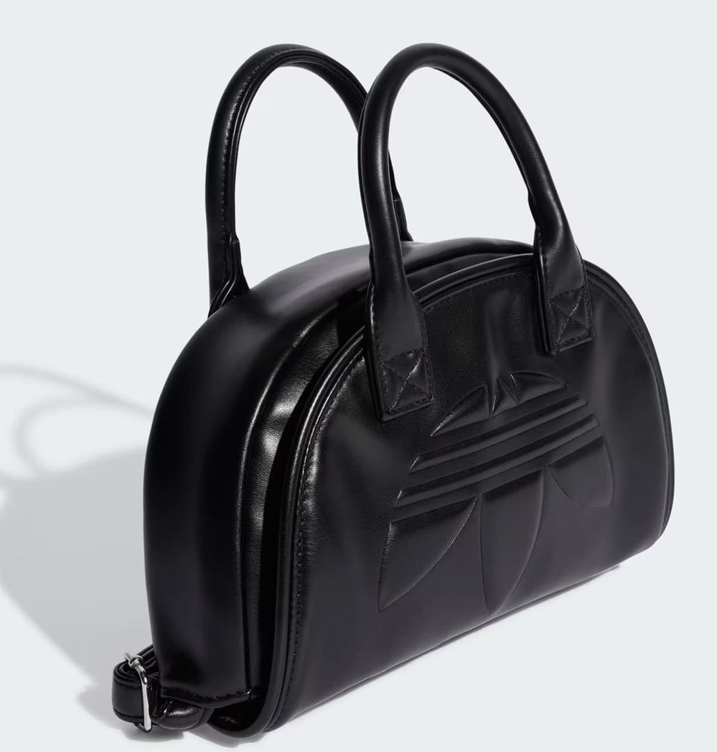Bolso de hombro Satchel Polyurethane Trefoil negro de Adidas