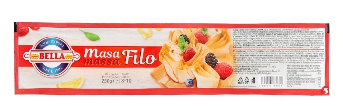 Masa filo Bella 8-10 hojas
