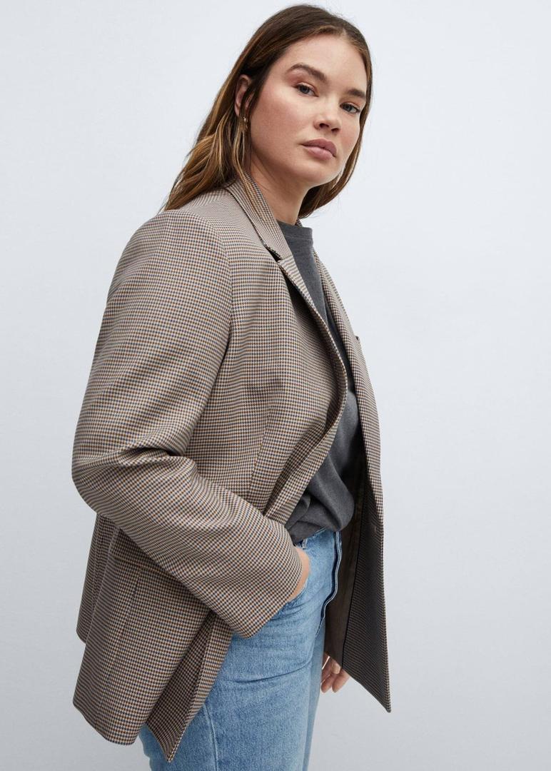 Chaqueta americana de pata de gallo de Mango