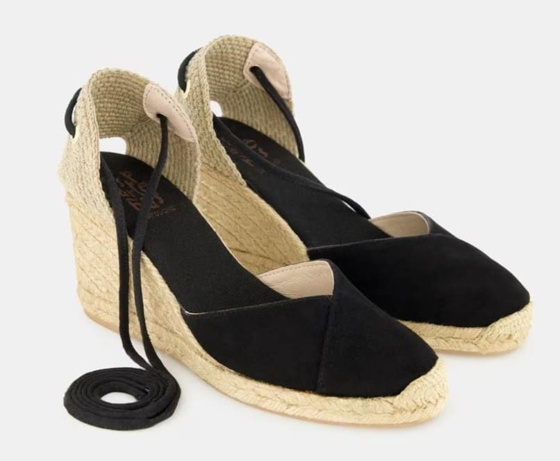 Alpargatas de cuña en piel - Línea Esparteñas Latouche