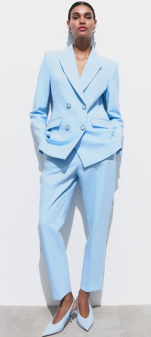 Blazer cruzada hombreras de Zara