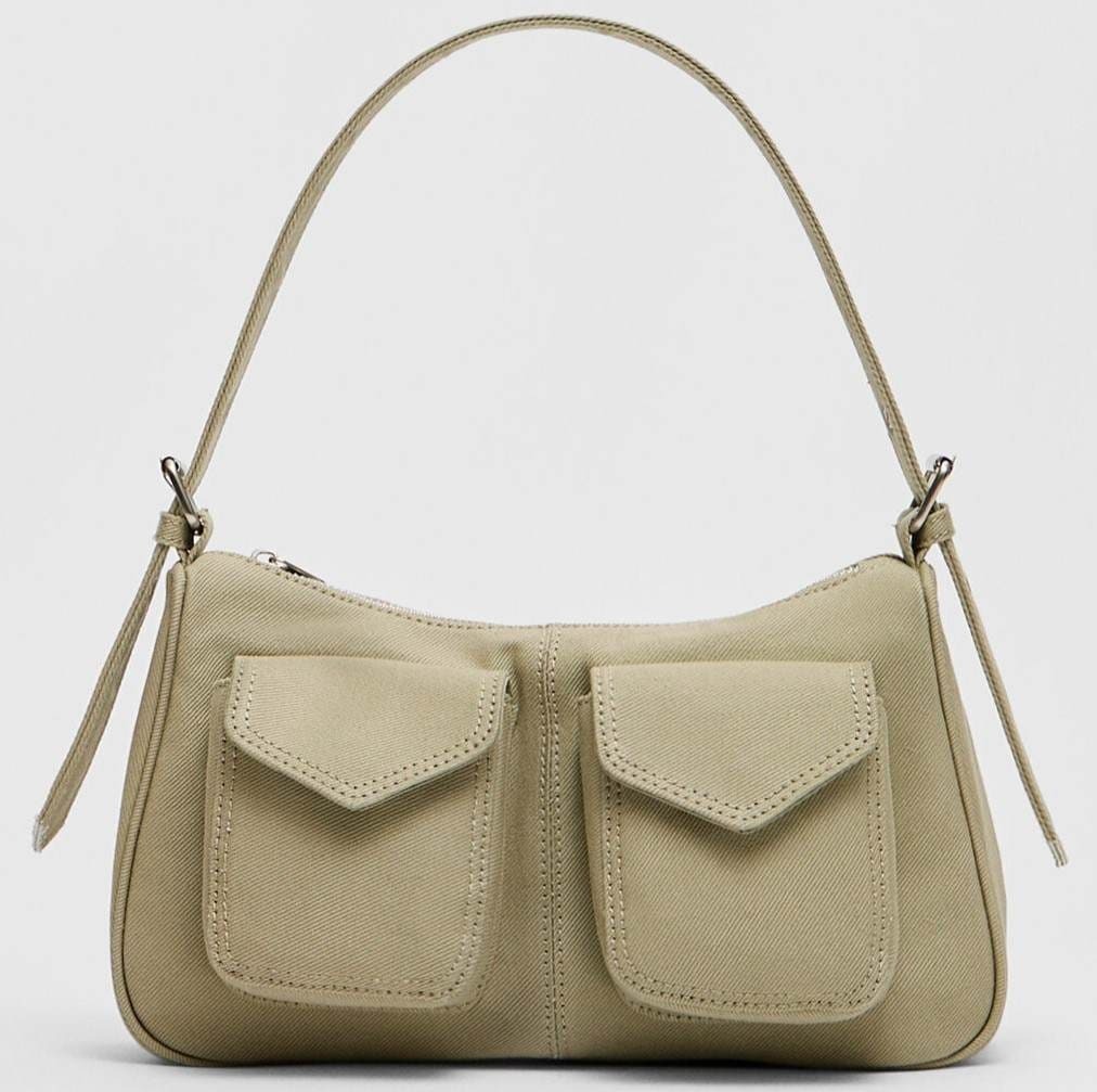 Bolso de hombros tejido bolsillos de Stradivarius