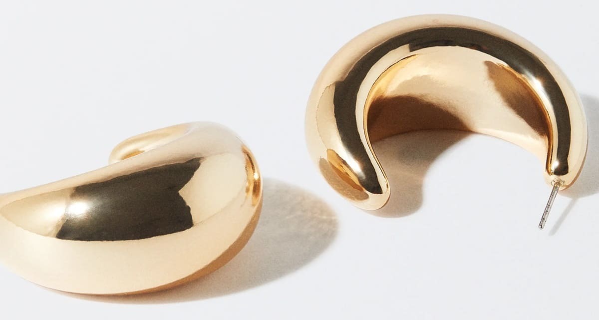 Pendientes de aro medialuna con volumen de Parfois