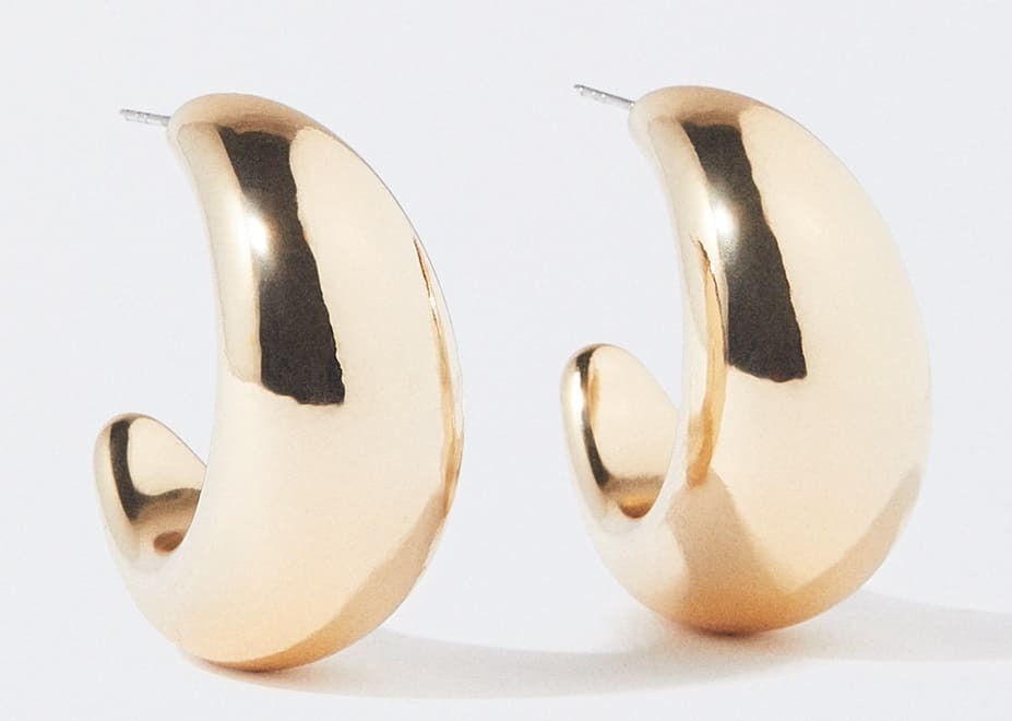 Pendientes de aro medialuna con volumen de Parfois