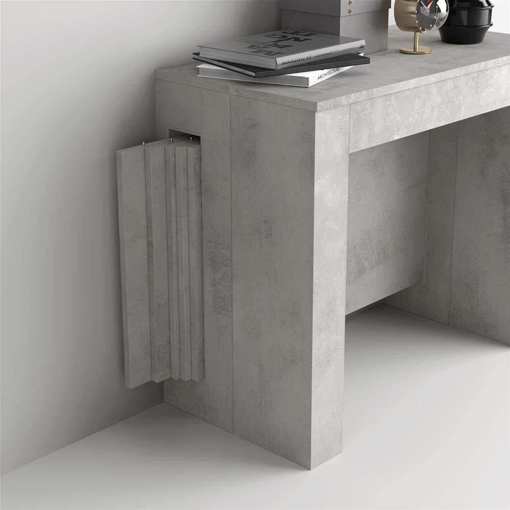 La mesa consola extensible Easy de Mobili Fiver color cemento en Amazon