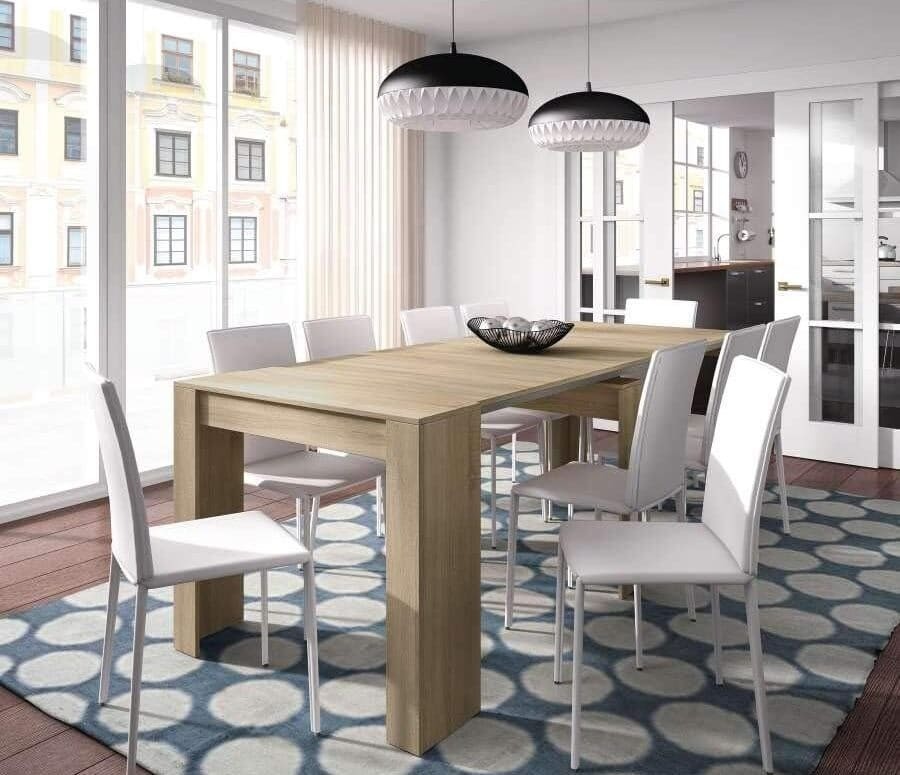 La mesa de comedor o de recibidor extensible Habitdesign de Roble Canadian en Amazon