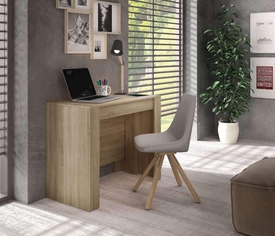 La mesa de comedor o de recibidor extensible Habitdesign de Roble Canadian en Amazon