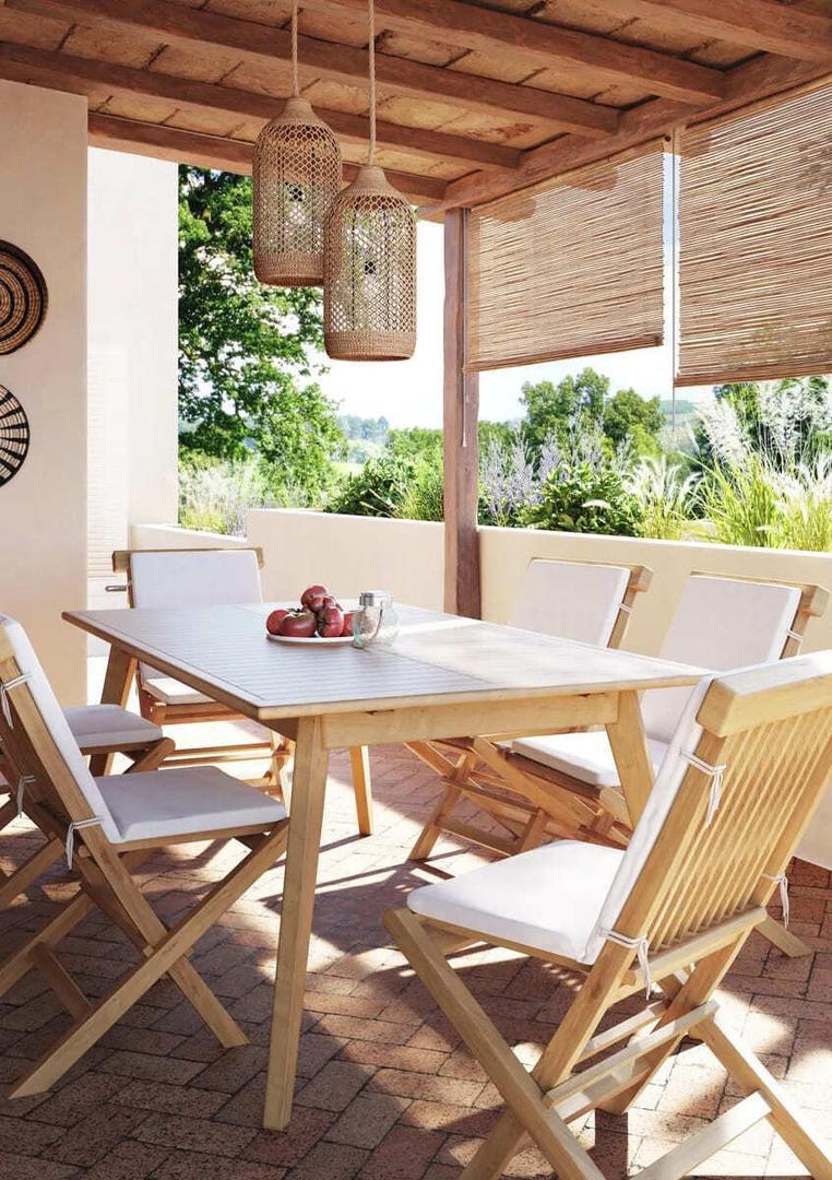 El estor enrollable de bambú Salinas natural de Leroy Merlin