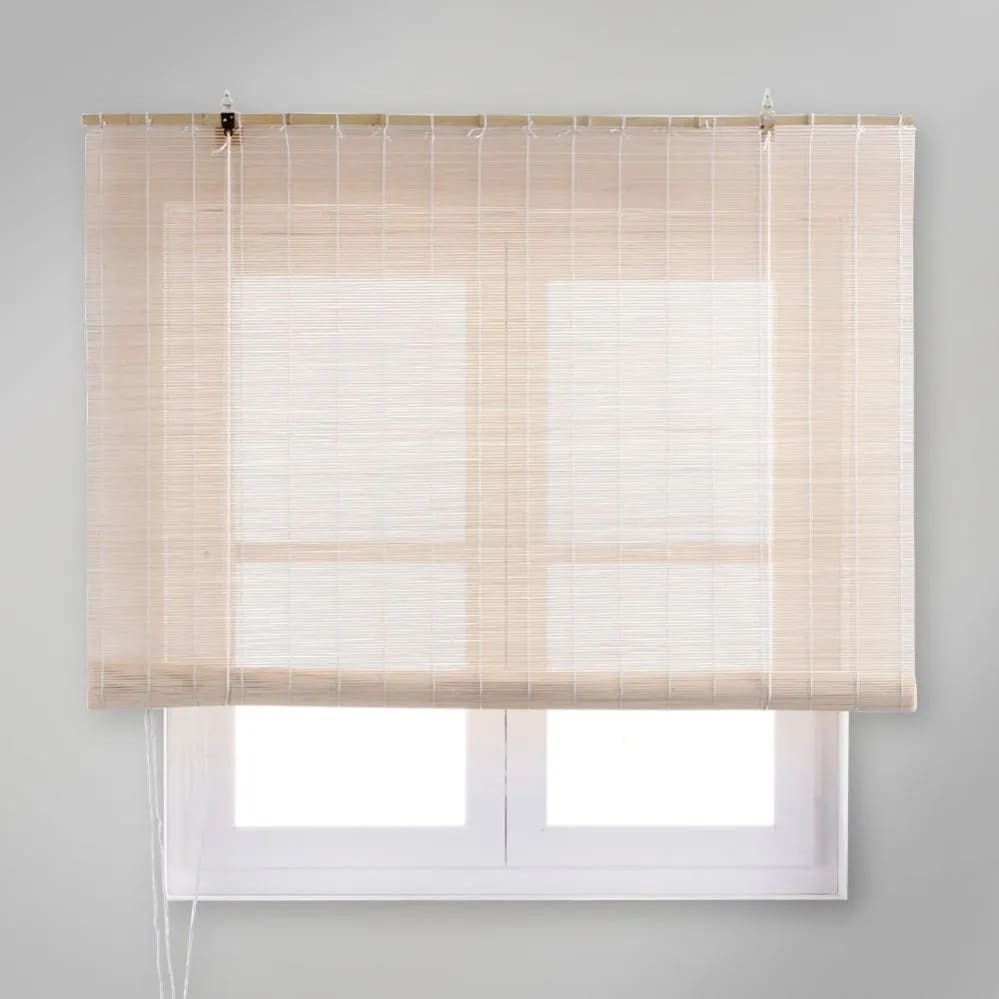 El estor enrollable de bambú Salinas natural de Leroy Merlin