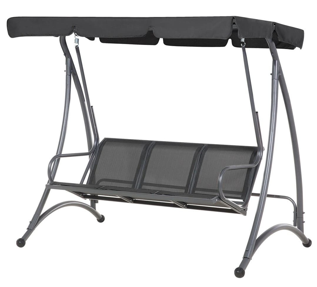 Columpio de poliéster negro BOGART Beliani