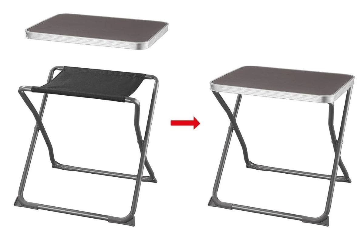 Taburete plegable con tablero de mesa Livarno Home