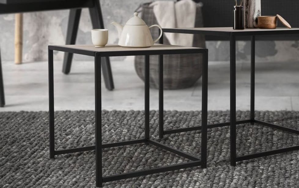 Juego de dos mesas auxiliares de Carrefour