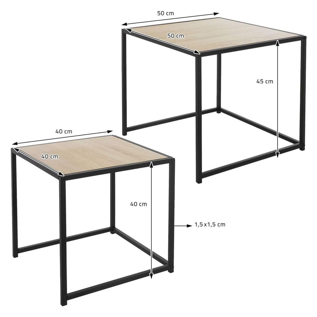 Juego de dos mesas auxiliares de Carrefour