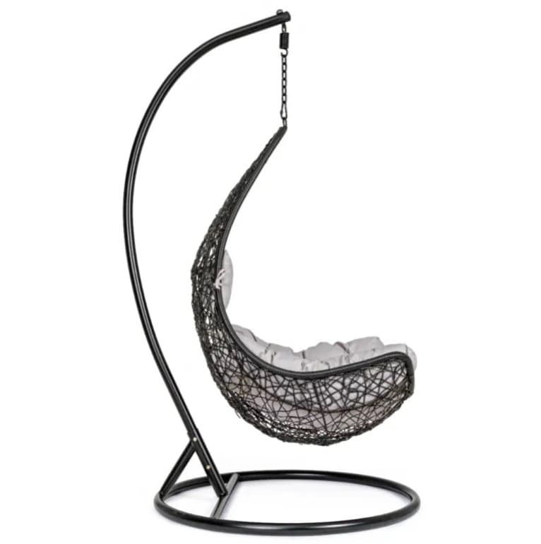 Amirantes silla suspendida cojín bizzotto negro jardín balancín de Leroy Merlin