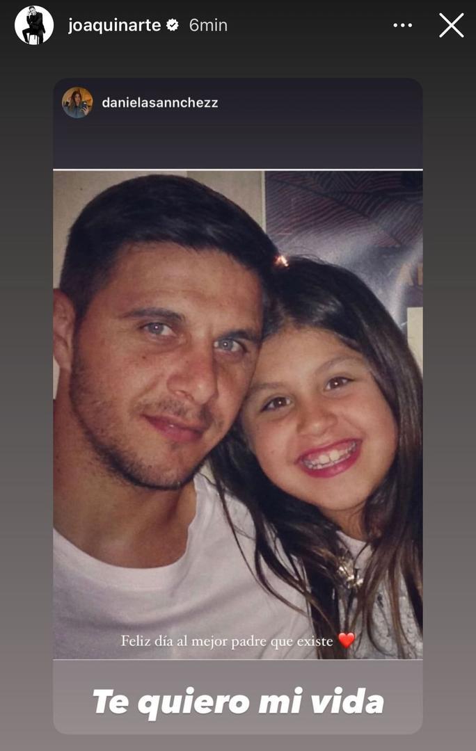 La felicitación de Daniela a Joaquín por el Día del Padre