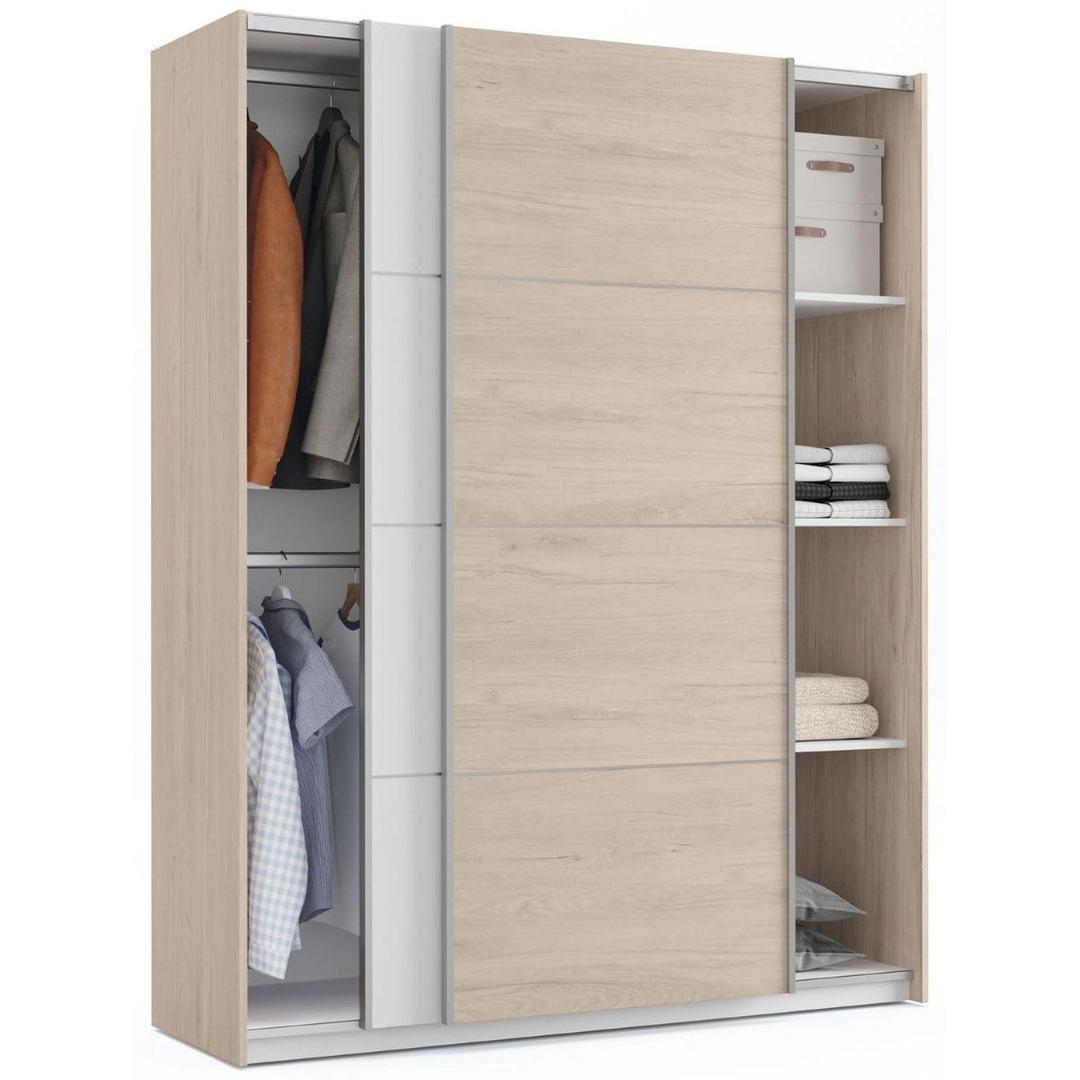 Armario Ropero 2 Puertas Onix Blanco Vestidor