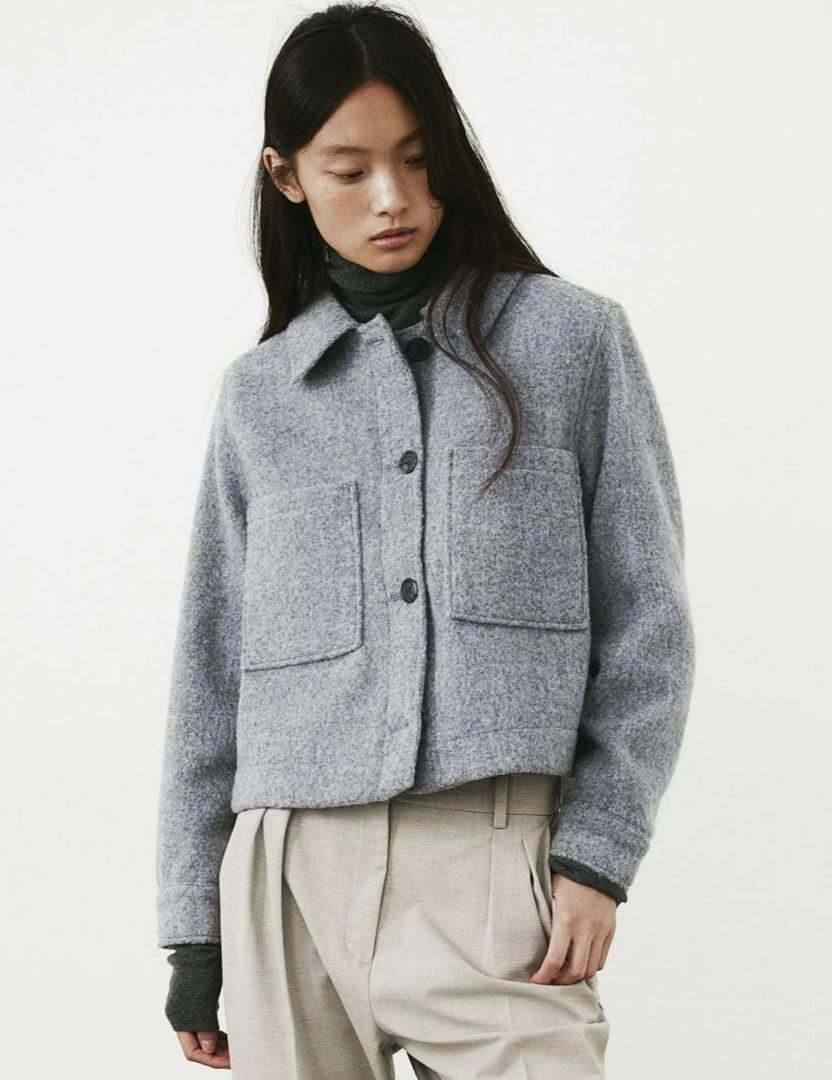 Chaqueta camisera en mezcla de lana de H&M