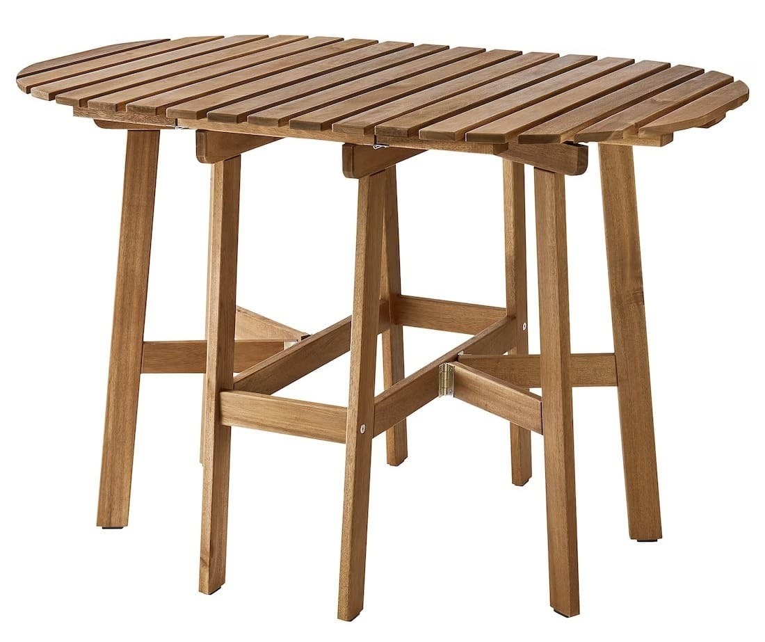 La nueva mesa plegable de jardín ASKHOLMEN marrón oscuro de mayor tamaño de Ikea