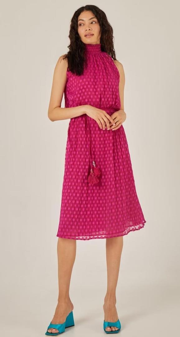 Niza Vestido midi plisado de El Corte Inglés