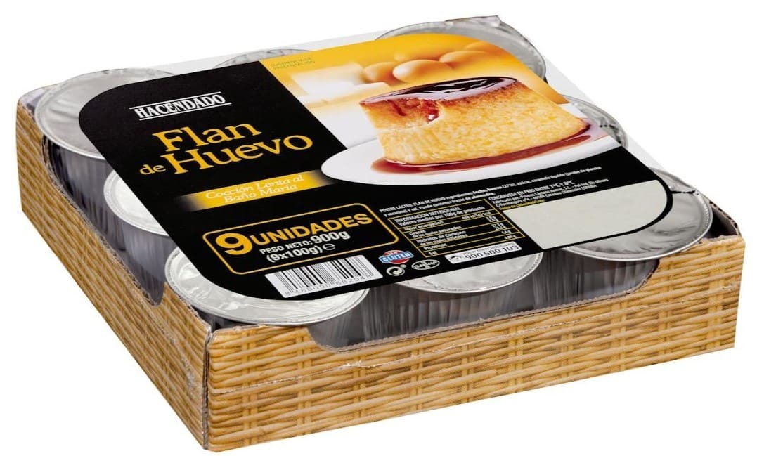 Flan de huevo al baño María