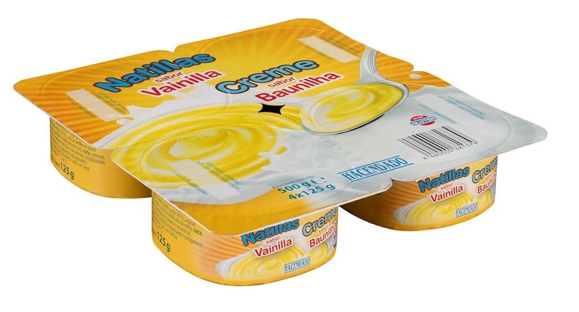 Natillas sabor vainilla Hacendado