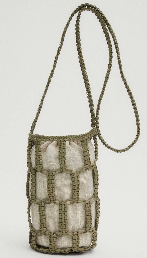 Bolso mini bucket trenzado piel napa de Massimo Dutti