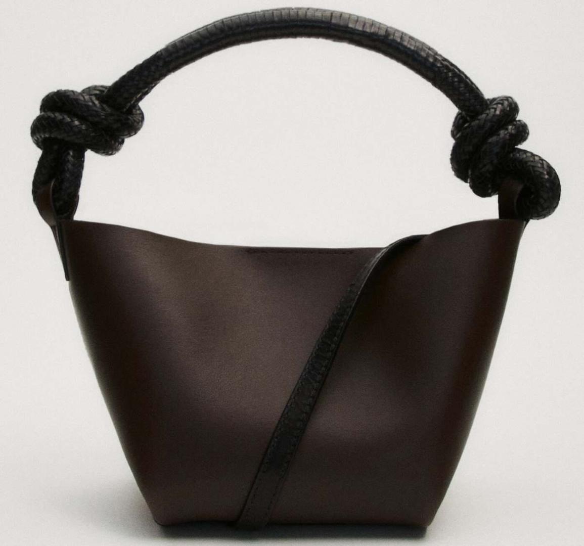 Mini bolso bandolera napa detalle nudos de Massimo Dutti