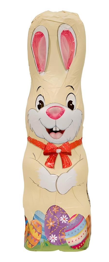 Figura de chocolate blanco del conejo de Pascua