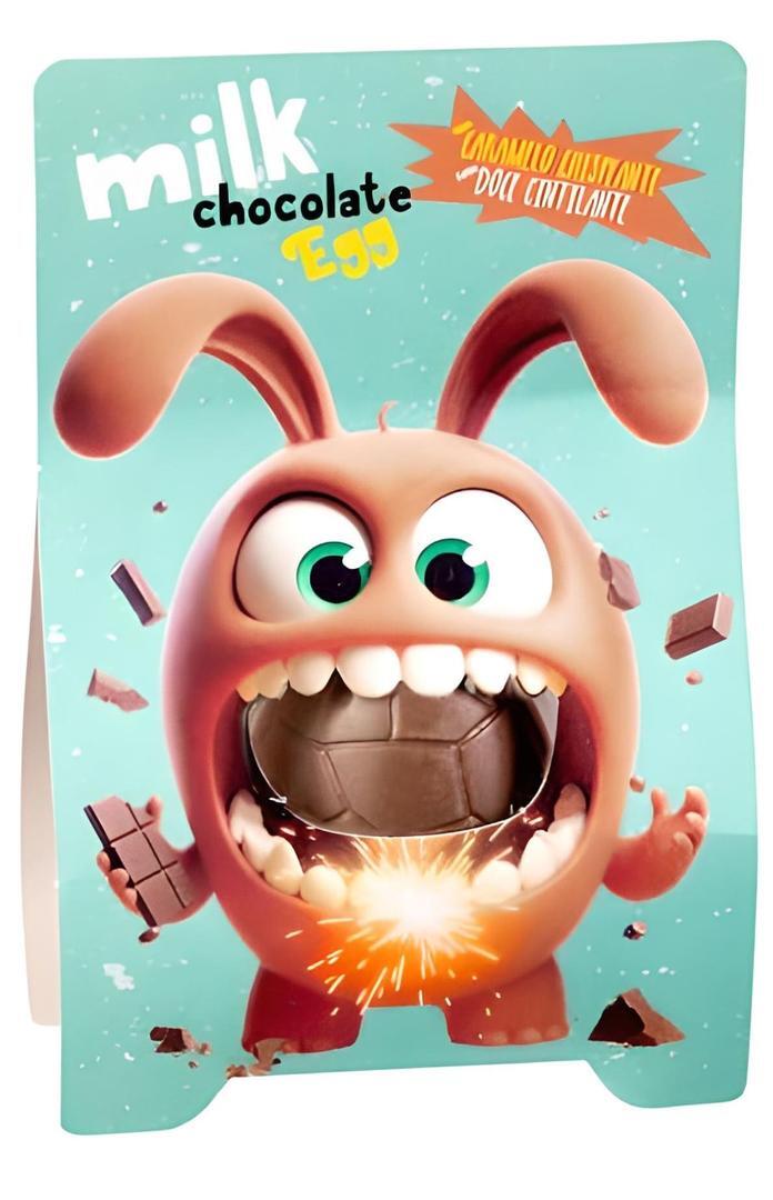 Huevo de chocolate con leche chispeante Pascua Kokoa
