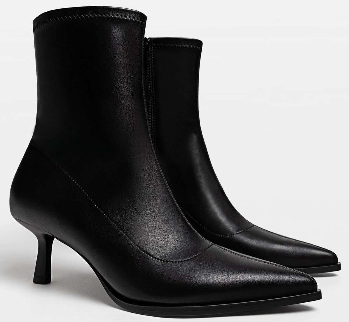 Botines tacón fino stretch de Stradivarius