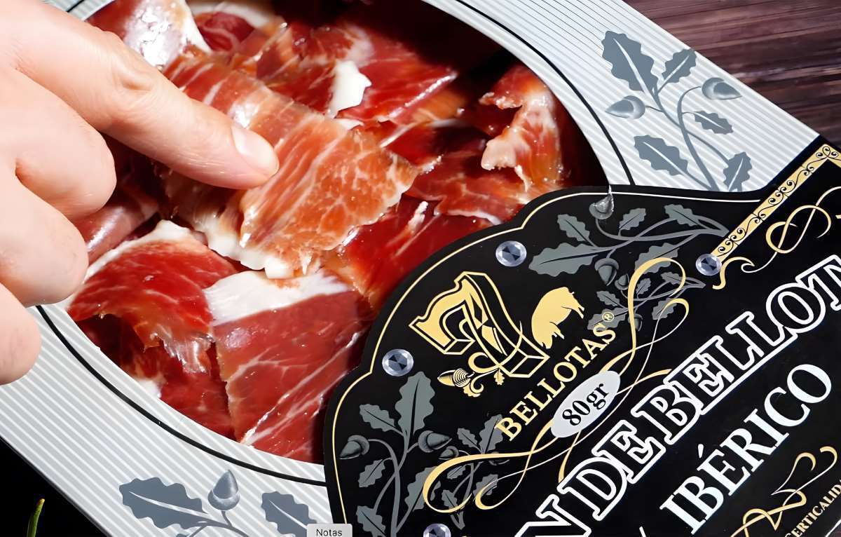 Jamón ibérico de bellota 100% de la marca 7 Bellotas en Amazon