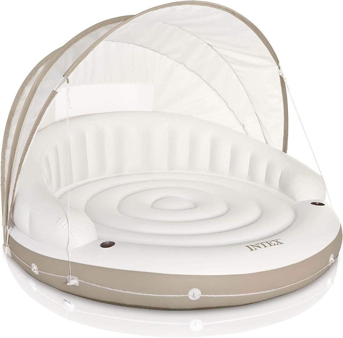 INTEX Isla Hinchable Canopy Crema de Amazon