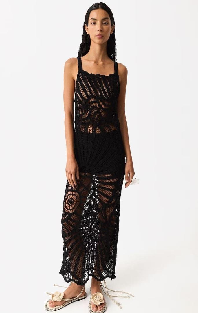 El vestido largo de crochet con tirantes de Parfois en El Corte Inglés