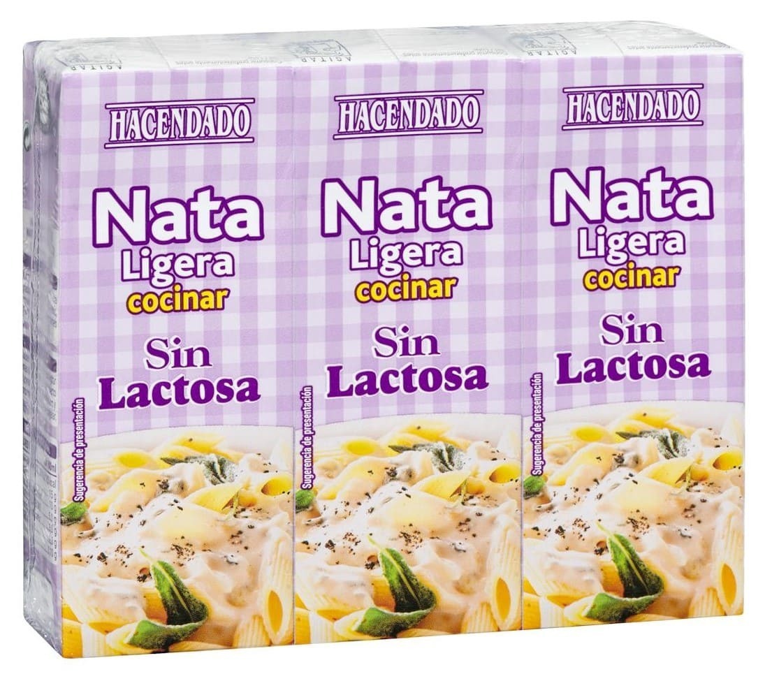 Nata ligera para cocinar sin lactosa