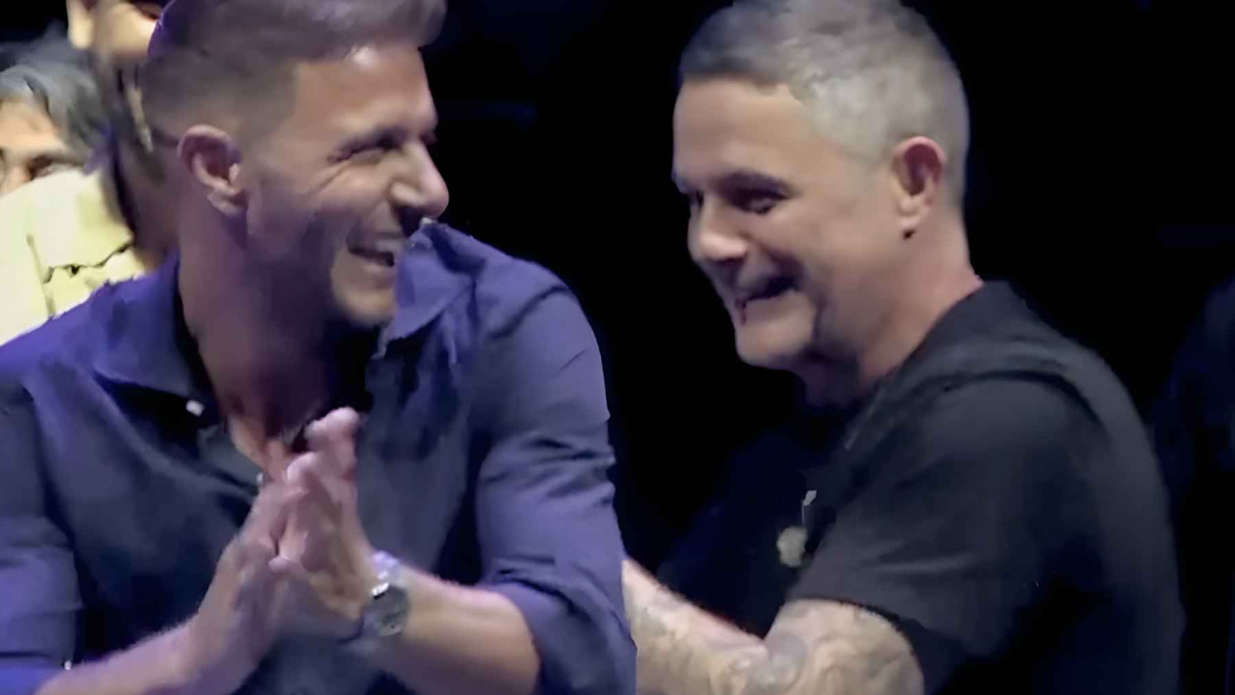 Joaquín Sánchez durante el concierto de Alejandro Sanz en el Benito Villamarín