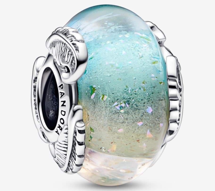 Charm de Cristal de Murano Pluma Curvada de Pandora