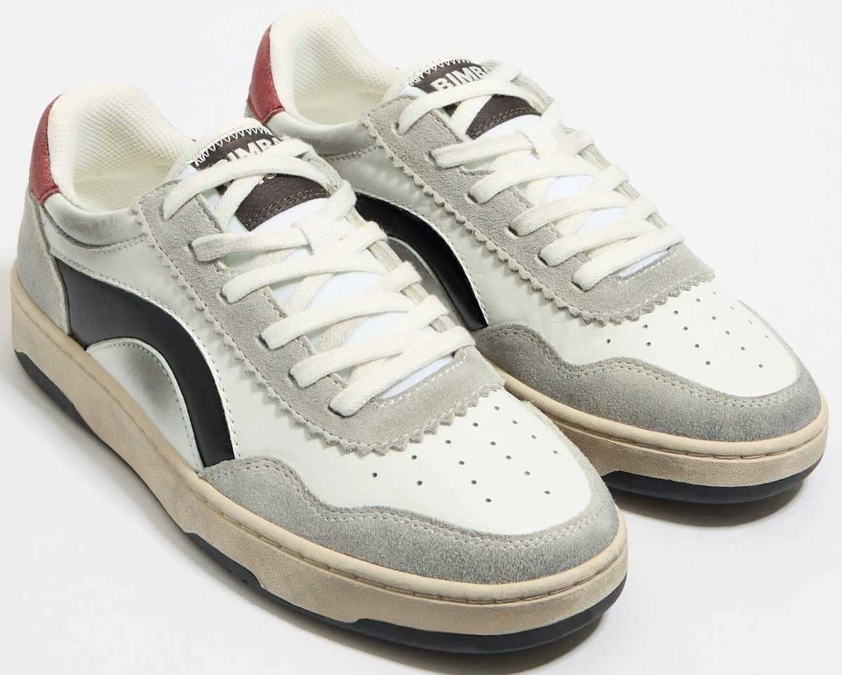 Deportiva cupsole piel blanca de Bimba y Lola