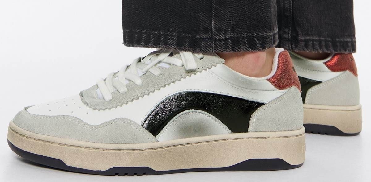 Deportiva cupsole piel blanca de Bimba y Lola