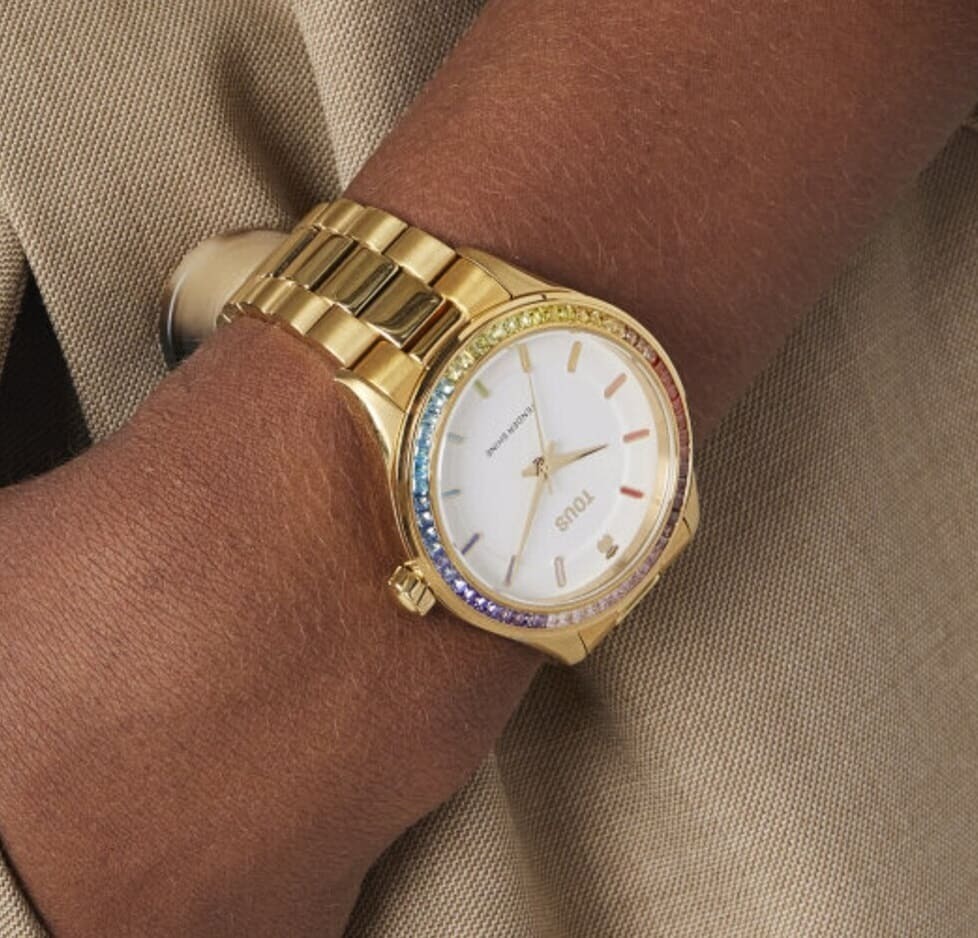 Reloj analógico con brazalete de acero T-Shine de Tous