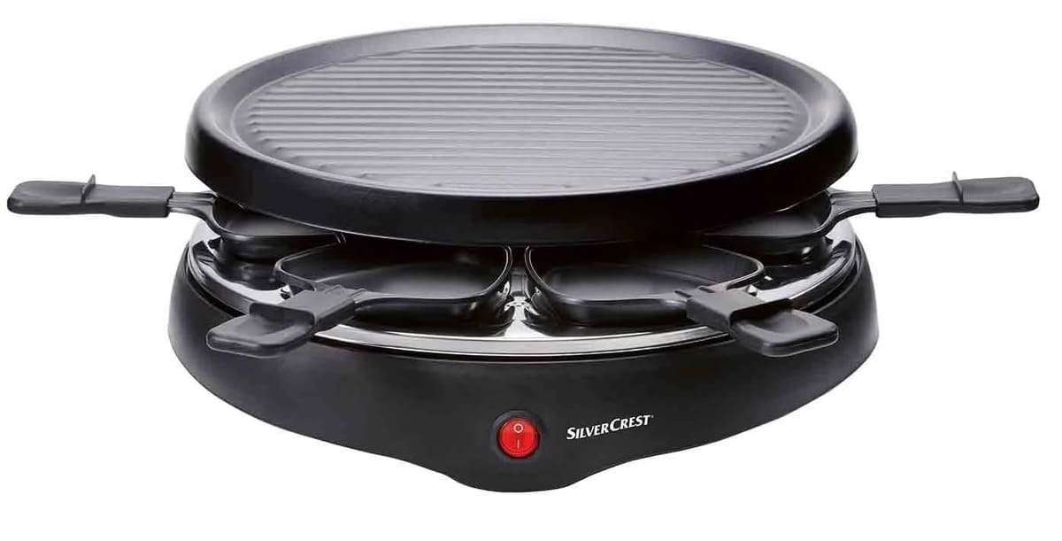 El raclette grill con potencia de 800 W de Lidl
