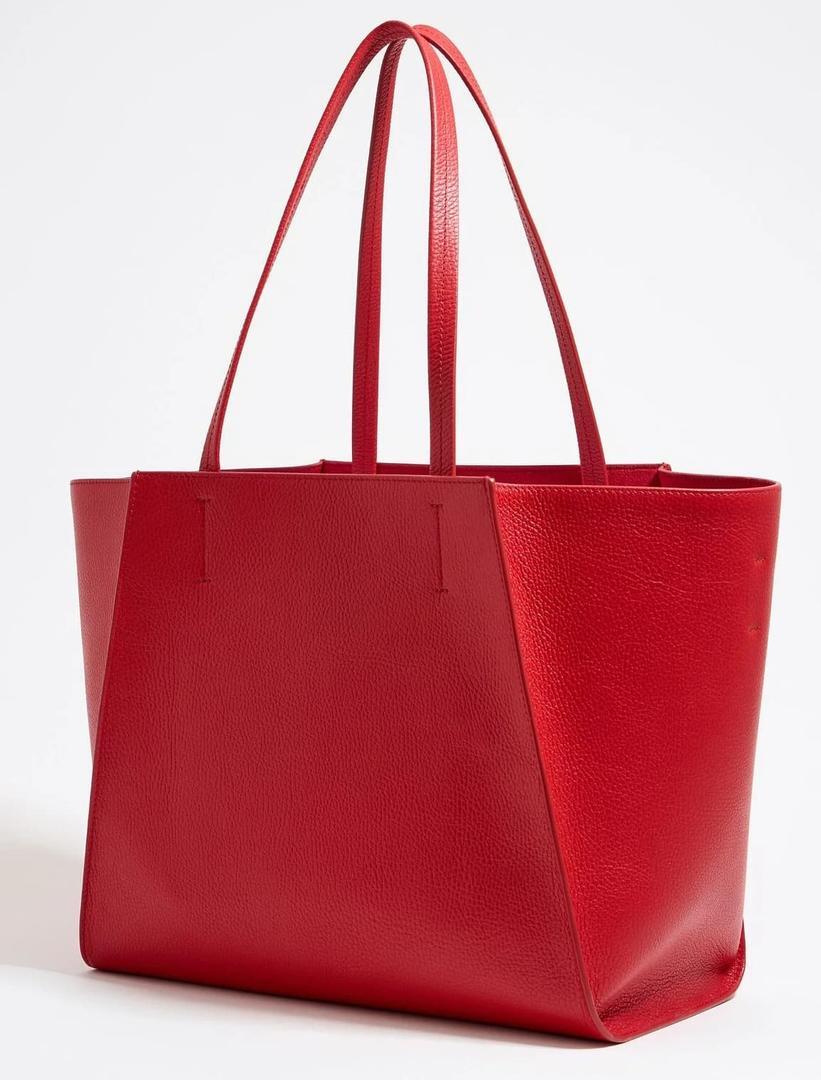 El bolso shopper grande de piel rojo de Bimba y Lola