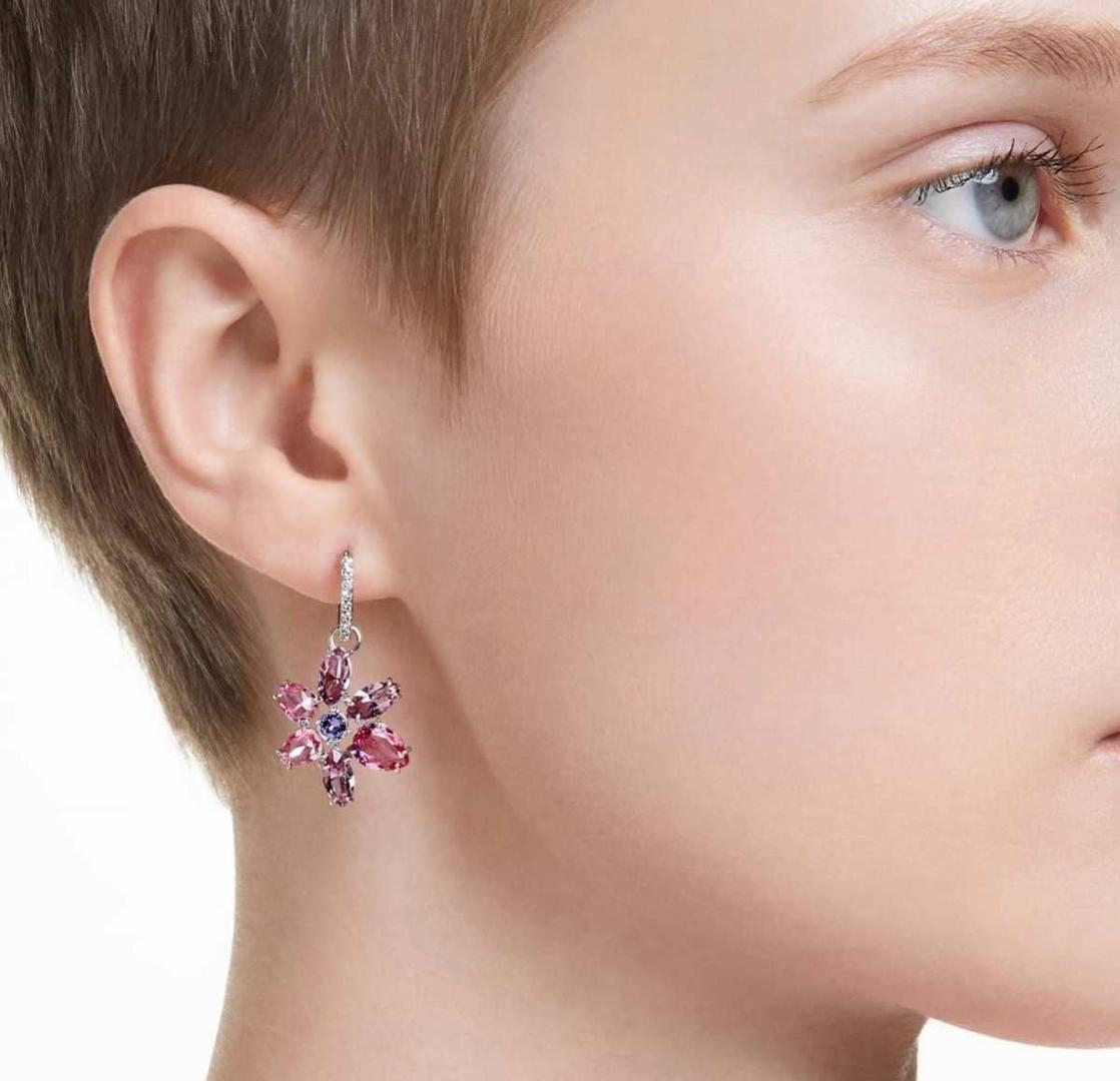 Pendientes Gema flor rosas de Swarovski
